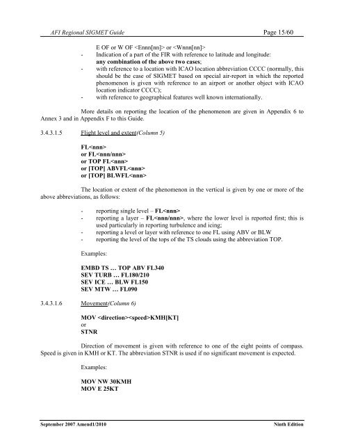 afi met bulletins exchange (ambex) handbook - ICAO