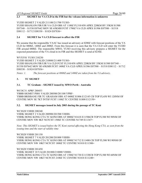 afi met bulletins exchange (ambex) handbook - ICAO