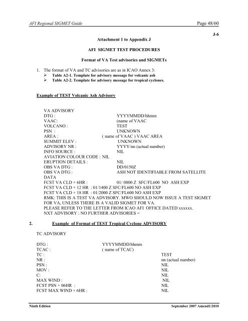 afi met bulletins exchange (ambex) handbook - ICAO