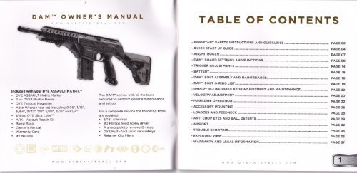 TABLE OF CONTENTS - Paintball Veckring