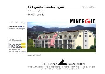 Baubeschrieb Dorfmitte - Hess Holzbau AG Ziefen