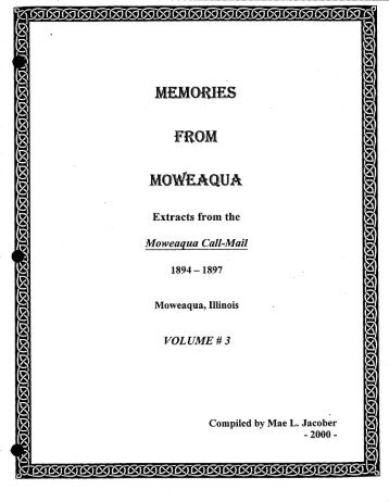 Extracts from the Mo weaaua Call-Mail VOLUME # 3