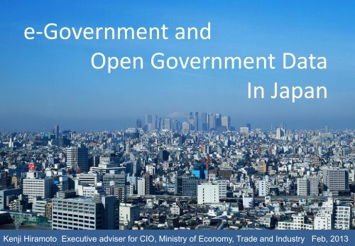 e-Government and Open Government Data In Japan