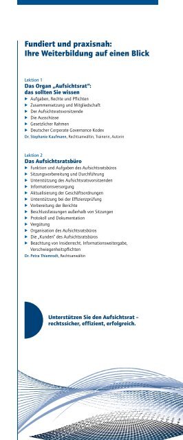 Assistenz des Aufsichtsrats - IIR Deutschland GmbH