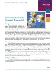 (German chamomile) Monograph - Alternative Medicine Review