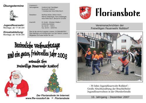 Floriansbote 2007.cdr - Freiwillige Feuerwehr Roßdorf