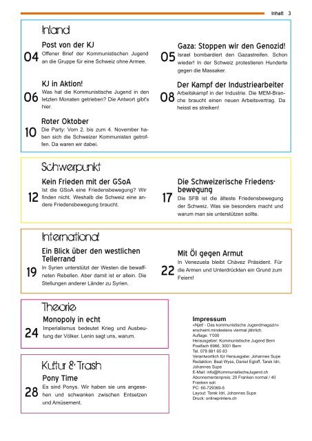 Njet! - Website der Kommunistischen Jugend Schweiz