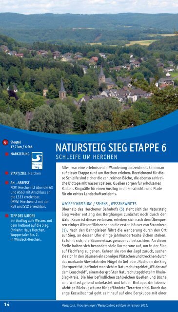 Natursteig Sieg - Gemeinde Windeck