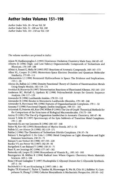 198 Topics in Current Chemistry Editorial Board: A. de Meijere KN ...