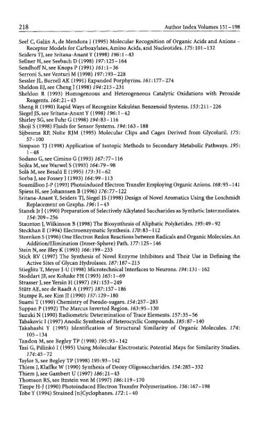 198 Topics in Current Chemistry Editorial Board: A. de Meijere KN ...