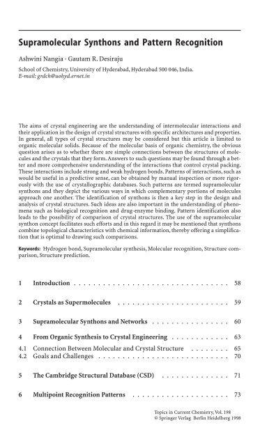 198 Topics in Current Chemistry Editorial Board: A. de Meijere KN ...