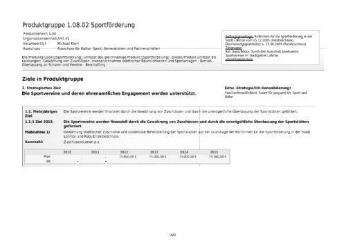 Entwurf Haushaltsplan 2012 - Stadt Lohmar