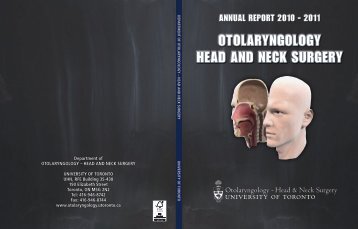 Annual Report 2010-2011 - Otolaryngology - Head & Neck Surgery ...