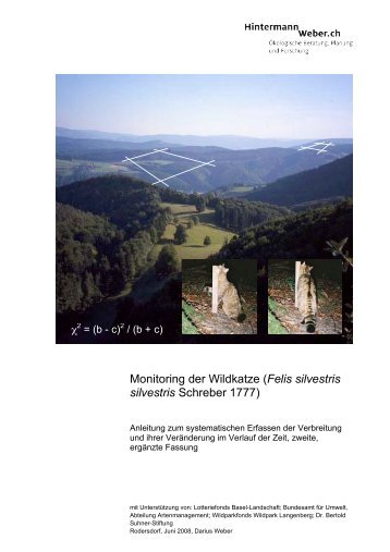 Monitoring der Wildkatze (Felis silvestris ... - Hintermann & Weber AG