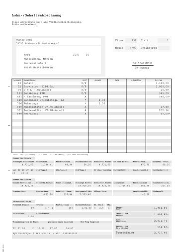 Gehaltsscheine (Formular 2) - lohnexperte AG