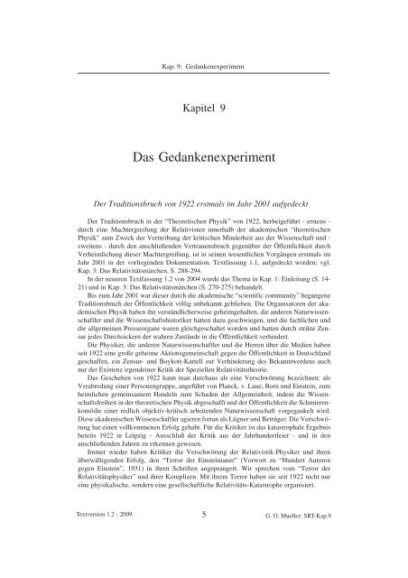 Das Gedankenexperiment - Wissenschaft und moralische ...