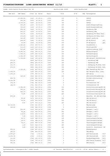FINANZBUCHUNGEN LOHN-ABRECHNUNG ... - lohnexperte AG