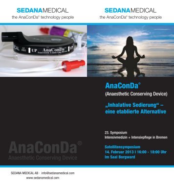 read the invitation [PDF, 380 kB - Sedana Medical