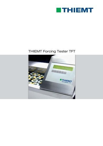 THIEMT Forcing Tester TFT - THIEMT GmbH