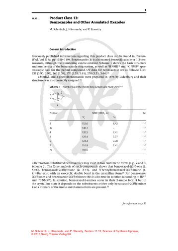 Product Class 13: Benzoxazoles and Other Annulated Oxazoles