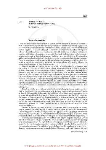 Rubidium and Cesium Carbonates