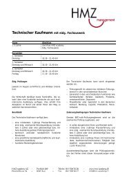 Technischer Kaufmann mit eidg. Fachausweis - HMZ academy AG