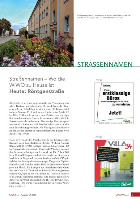 Ausgabe 1 / 2012 - WiWO Wildauer Wohnungsbaugesellschaft