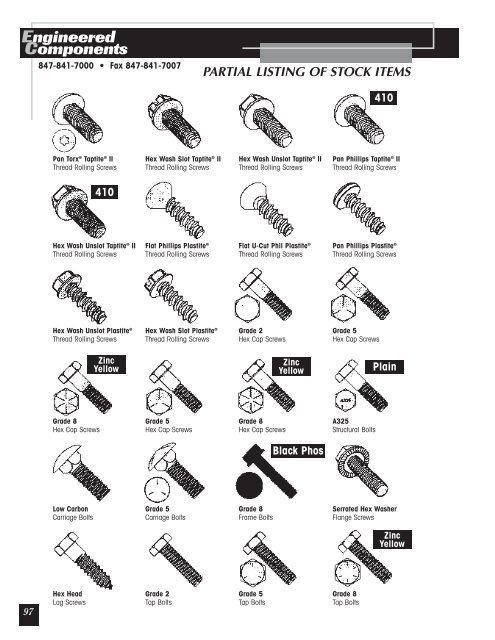 Engineered Components - Anchor Bolt and Screw Company