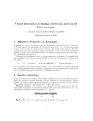 A Short Introduction to Regular Expressions and Context Free ...