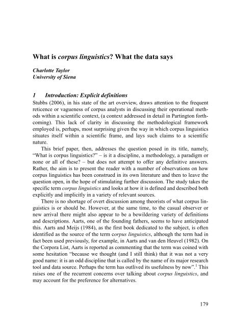 What is corpus linguistics? What the data says - icame