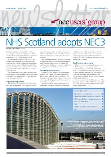 NHs scotland adopts NEC3