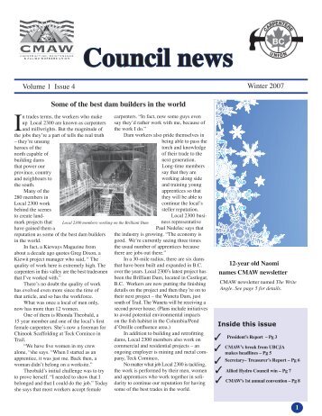 Council news - Carpenters Union BC