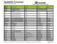 HealthPAC Formulary - By Brand Name
