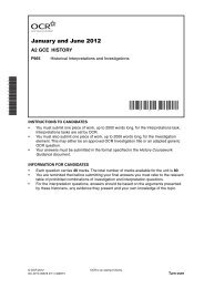 72876 Unit F965 Historical Interpretations And Investigations For Ocr