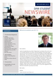 Student Newswire - Department of Politics and International ...