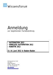 Anmeldeunterlagen_Ind Robotik_AUTOMATION_Wireless Automation - VDI ...