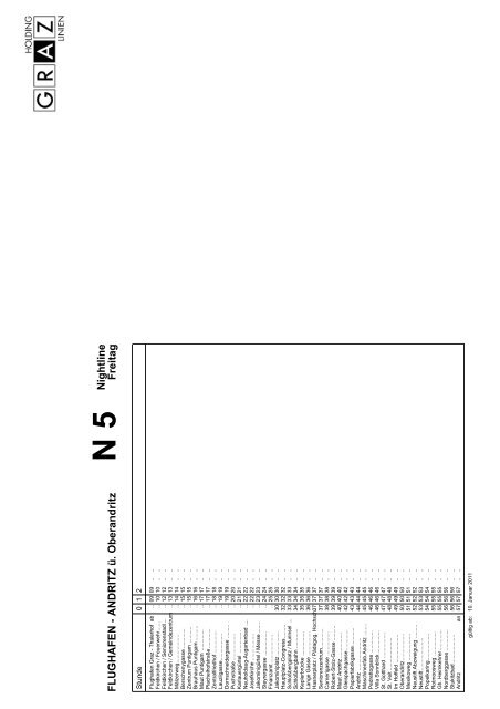 FLUGHAFEN - ANDRITZ ü. Oberandritz Nightline ... - Holding Graz