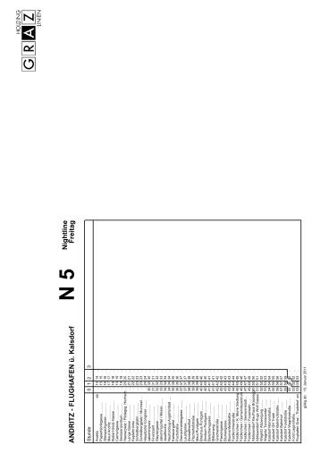 ANDRITZ - FLUGHAFEN ü. Kalsdorf Nightline Freitag - Holding Graz