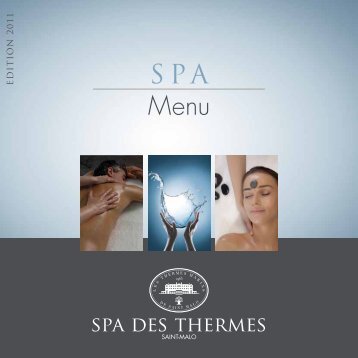 SPA Menu - Thalassotherapy - Les Thermes Marins de Saint-Malo