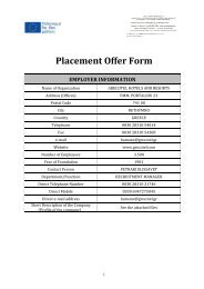 Placement Offer Form EMPLOYER INFORMATION - Cmepius