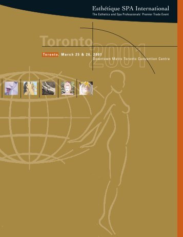 Toronto 2001 Program - Esthétique Spa International