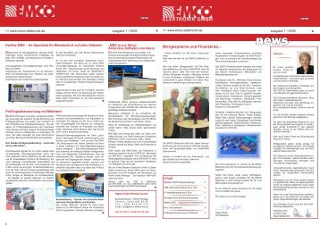 EMCO News 01-2009 - EMCO Elektronik