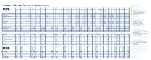 Fahrplantabelle 2012/2013 Magdeburg-Thale/Blankenburg