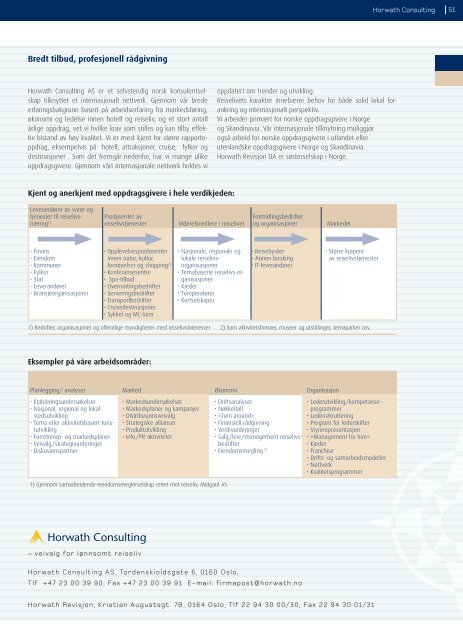 Norsk Hotellnæring 2005 - Horwath Consulting