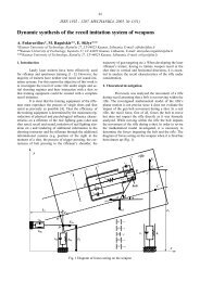 Dynamic synthesis of the recoil imitation system of weapons - Kaunas