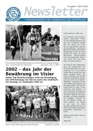 LCS Newsletter 04 2002 - Leichtathletik Club Schaffhausen