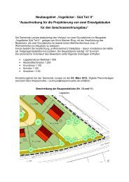 Ausschreibung für die Projektierung von zwei ... - Lonsee