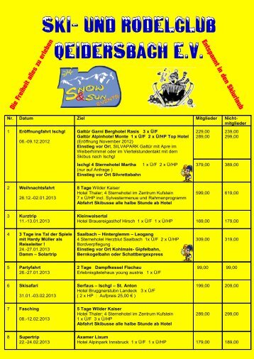 SKI- UND RODELCLUB - Skiclub Queidersbach