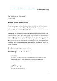 Der erfolgreiche Werbebrief - Hohl Consulting Hohl Consulting
