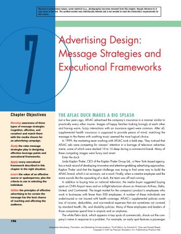 Advertising Design: Message Strategies and Executional Frameworks